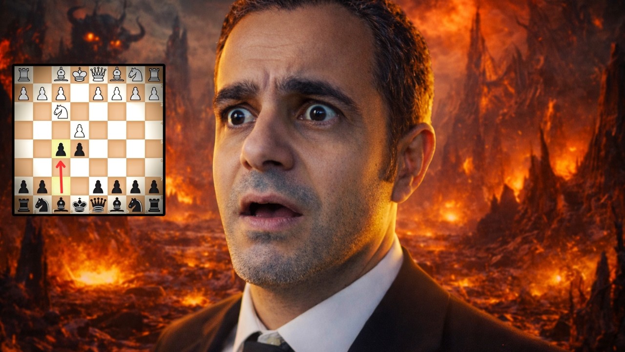 دفاع شطرنج نادر ومفاجئ ضد بيدق الملك ونسبه الفوز عاليه