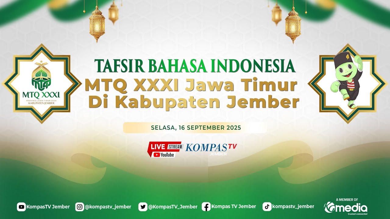 LIVE - Babak Penyisihan Cabang Tafsir Bahasa Indonesia MTQ Jawa Timur | 16 September 2025