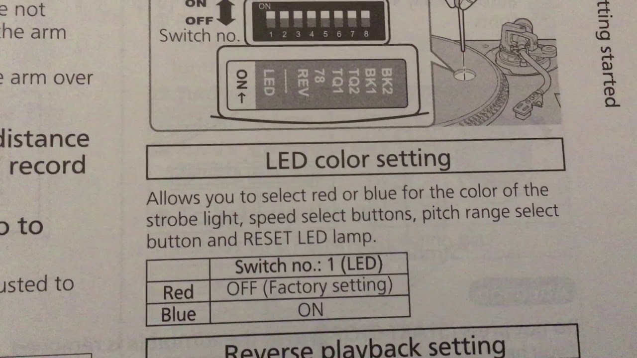 Technics 1200 mk7 optimal setting