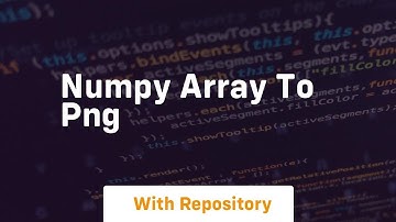 numpy array to png