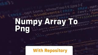 numpy array to png