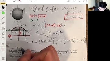 Washer Method Volume of a Solid of Revolution about the x-axis | AP Calculus AB/BC Lesson 7.2 #5