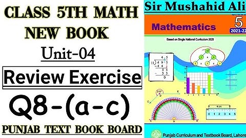 Class 5 Math New Book-Unit 4-Review Exercise Question 8 (a-c)-Estimate the sum of the given numbers