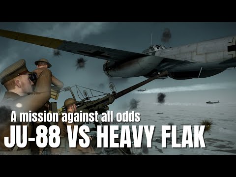Ju-88 Bomber Formations VS Heavy Flak & Anti Air! V199 | IL-2 Sturmovik Flight Sim Crashes