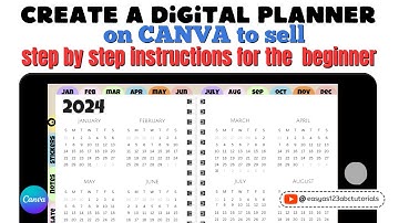 Create a Digital Planner to Sell on Etsy, Shopify. Use Canva to Create a Digital Planner