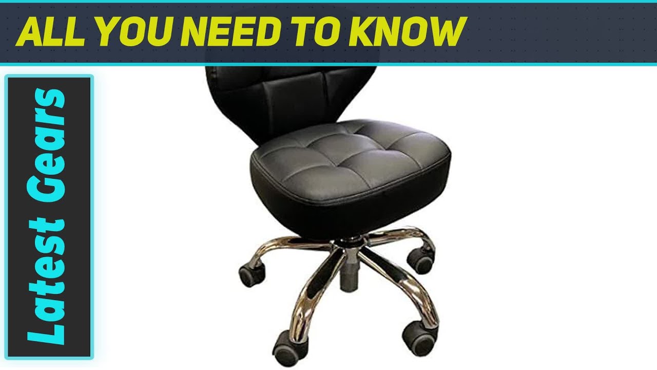 Nail Stool Bar Spa Salon Pedicure Chair Adjustable 13.5'' to 15.5'' Black/Cappuccino/Creme