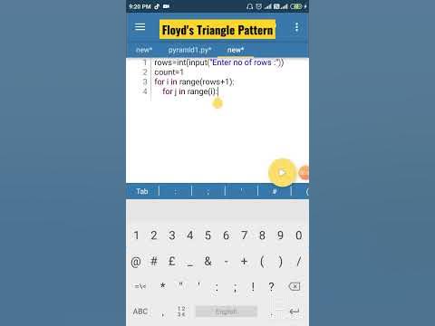 Floyd's Triangle Pattern #shorts #coding #python #java #floyd # ...