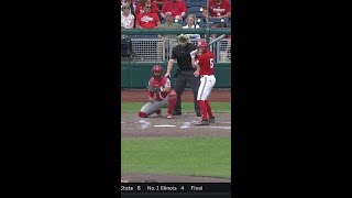 Nebraska's Josh Caron Hits His Third HR of the Day | 2024 Big Ten Baseball Tournament