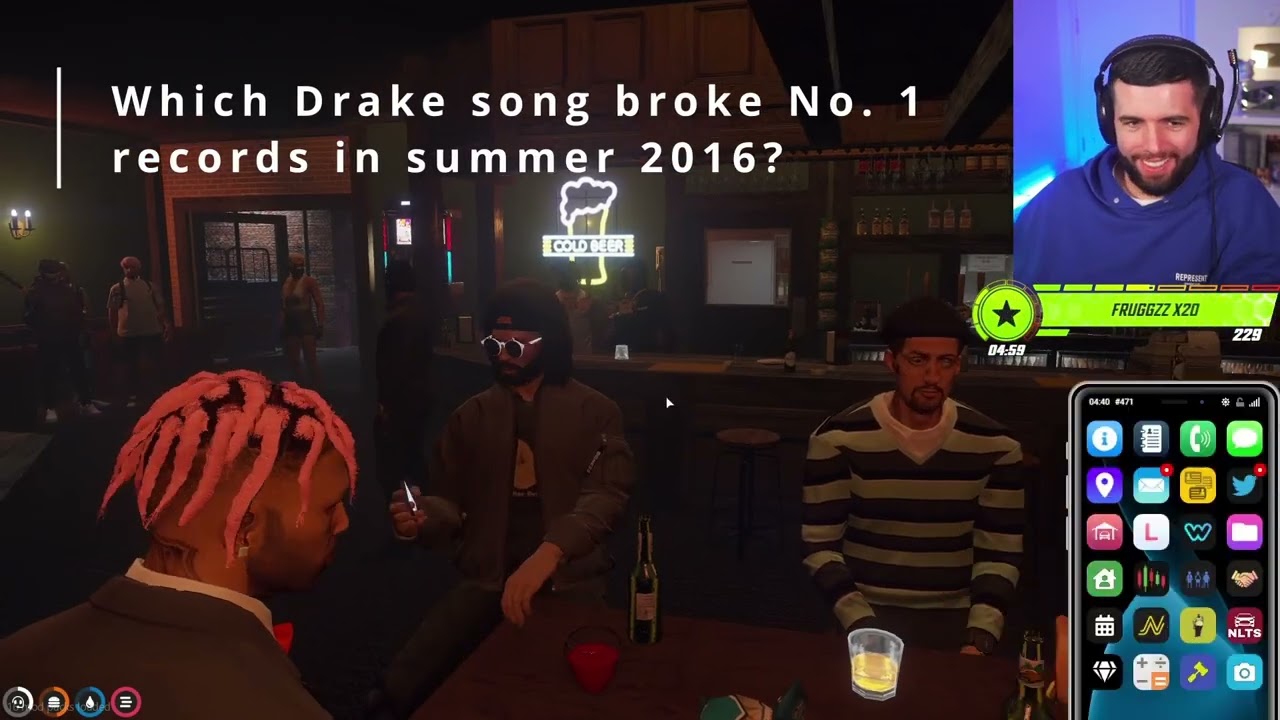 Tommy T takes part in Tommy C's Quiz Night | Answers in the Description | RP NOPIXEL GTA5 |