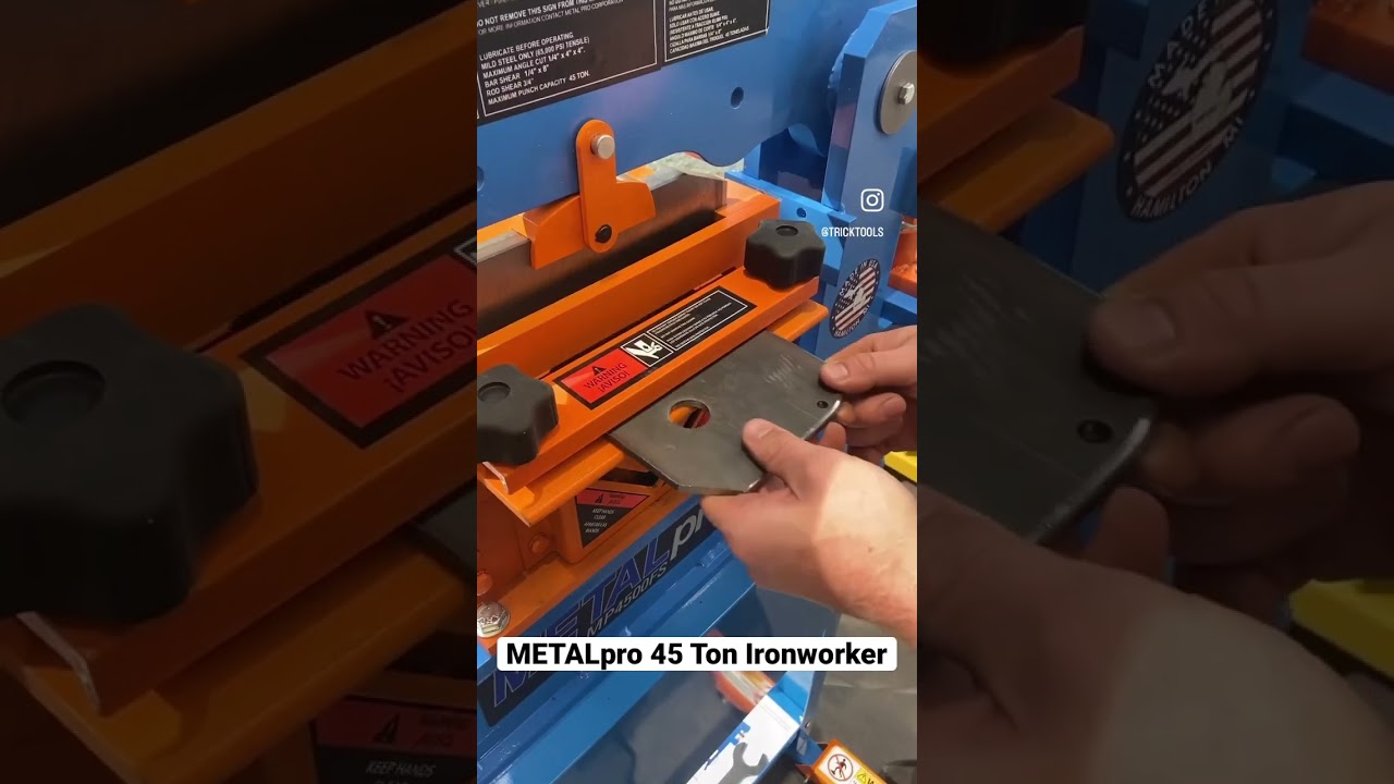 METALpro Ironworkers are made in the USA and shears rod, angle, flat bar, and has a punch station!