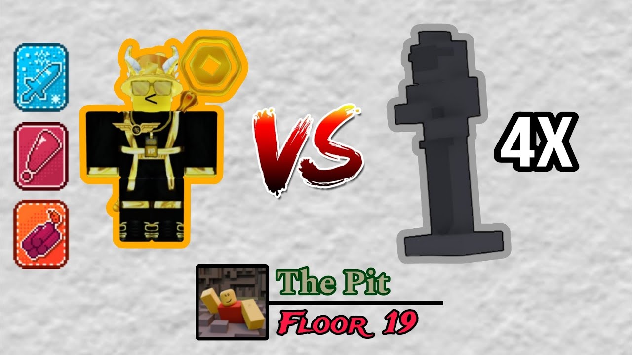 Beating 4 Sentient Statue in The Pit. | Roblox Block Tales - YouTube