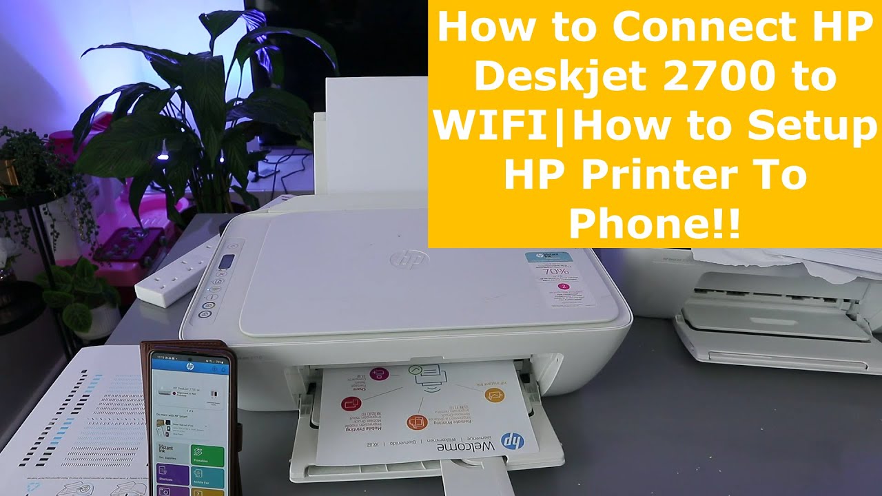 How to Connect HP Deskjet 2700 to WIFI  How to Setup HP Printer To Phone!!  