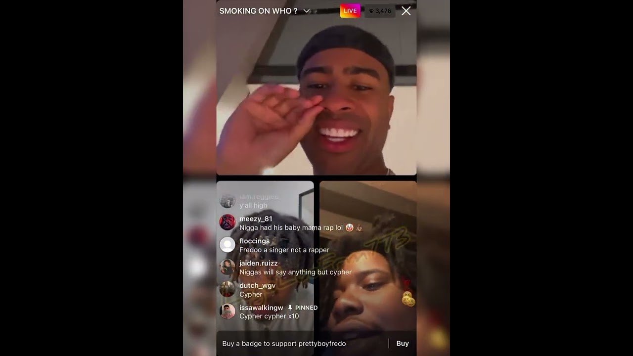 PrettyBoyFredo dissed by his own SSH member on IG Live #iglive