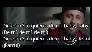 BABY (LETRA) NICKY JAM, FARRUKO Y AMENAZZY