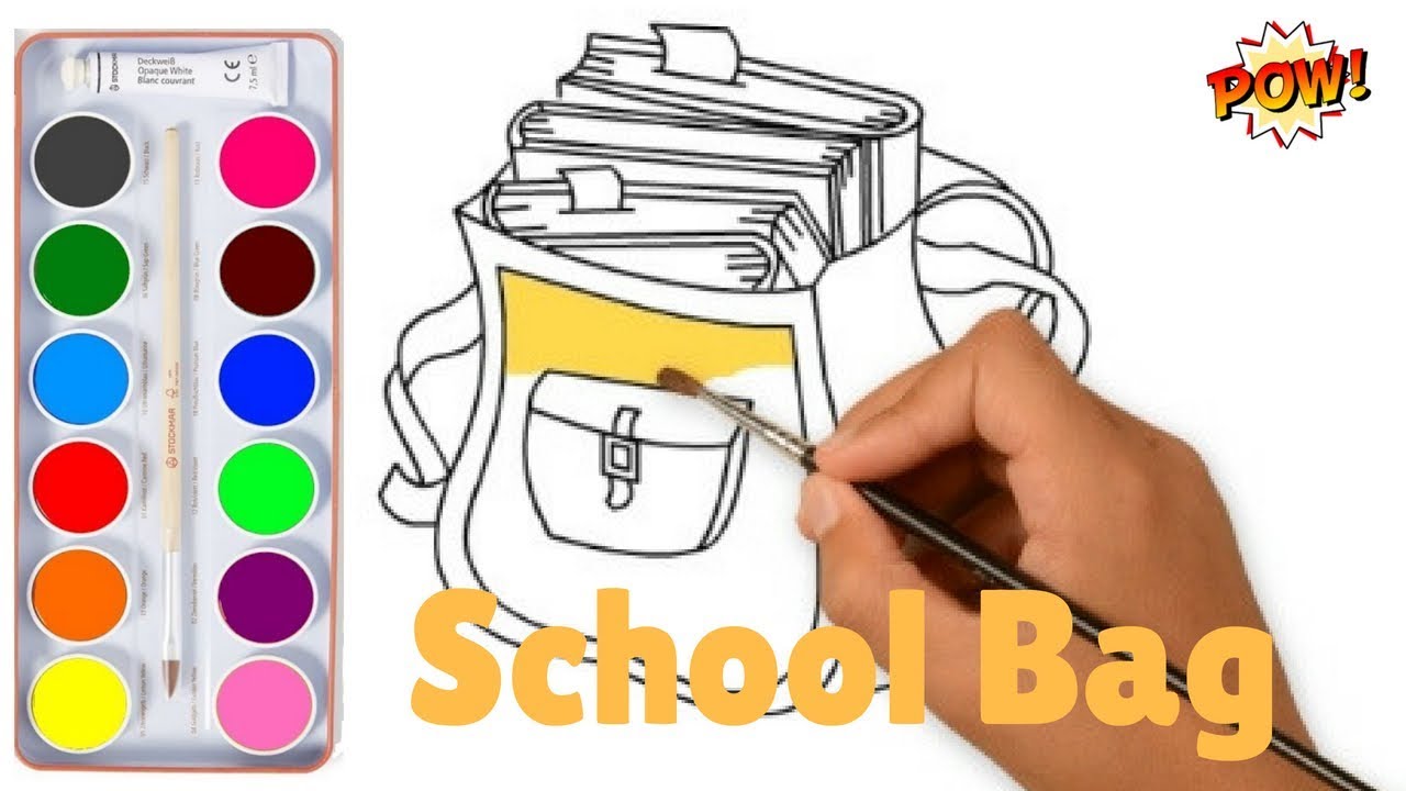 How to Draw School Bag how to draw a school bag school bag easy