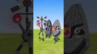 A petrified railway crossing and strange stone statues #Shorts