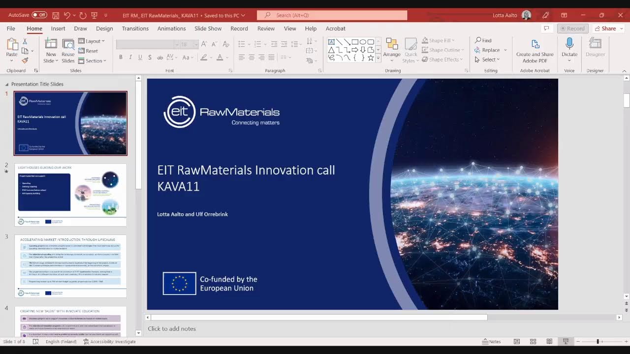 EIT Raw Materials 2023 Call for Proposals online webinar