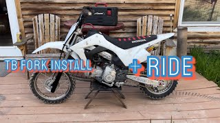 TB Fork Install CRF110 (Crf110 Build Pt 2)