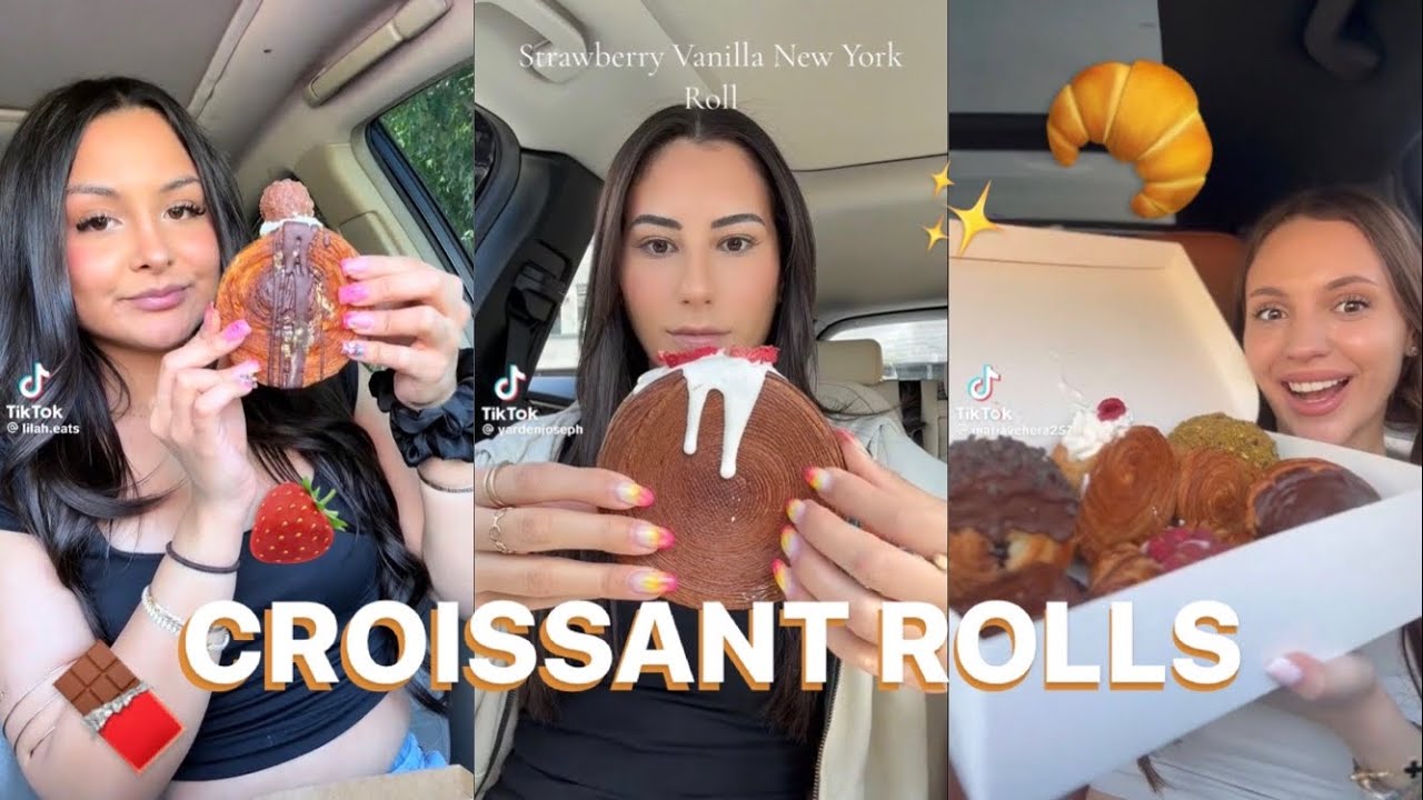 CROISSANT ROLLS *asmr* MUKBANG | TIKTOK COMPILATION