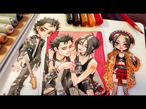 Nana Fanart Chill Sketchbook Session ~ Alcohol Markers With Colored Pencils