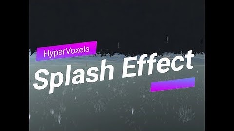 Splash HyperVoxels Effect using Lightwave