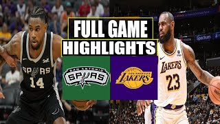 Los Angeles Lakers vs San Antonio Spurs FULL Game Highlights | Feb 23 | 2024 NBA Season