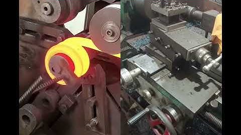 automatic spring manufacturing and lathe work #machine #automobile 