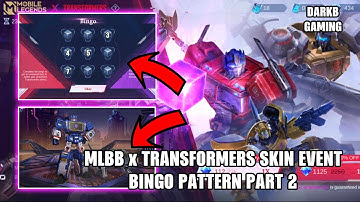MLBB x Transformers Free Skin Event 2023 Bingo Pattern Part 2 | Mobile Legends