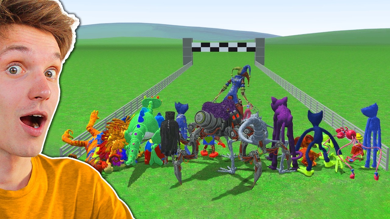 ВСЕ МОНСТРЫ СОРЕВНУЮТСЯ НА СКОРОСТЬ ПОППИ ПЛЕЙТАЙМ 5