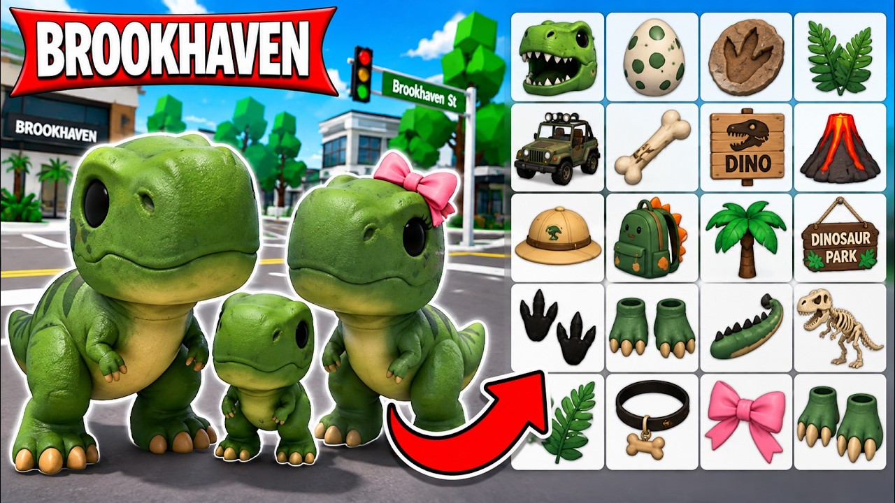 COMO CREAR FAMILIA JURASSIC WORLD EN BROOKHAVEN! 😄🏡 - ROBLOX