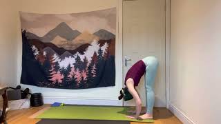 Pilates Roll Down into Front Full Plank from Standing