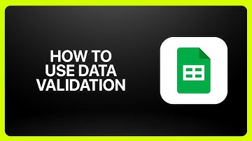 How To Use Data Validation In Google Sheets 2025! Tutorial