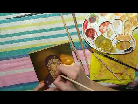 Написание лика Казанской Богородицы часть 3