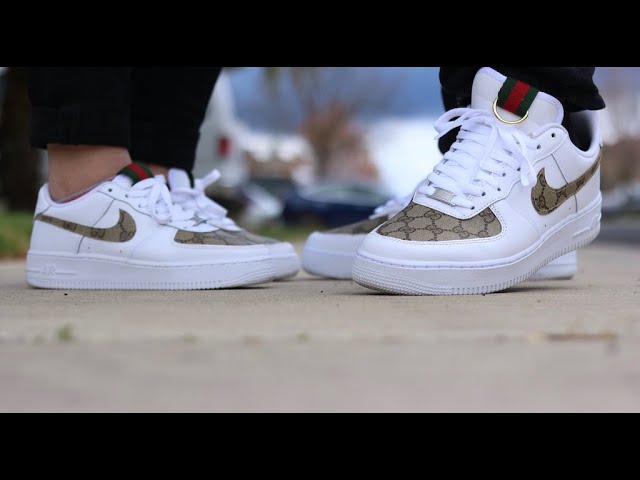 HOW TO MAKE CUSTOM GUCCI x NIKE AIR FORCE 1's FOR $25!, FROM BROKE TO  FLEX!