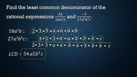 Finding the Least Common Denominator of  Two or More Rational Expressions
