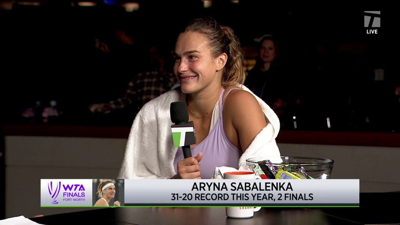 Aryna Sabalenka 2022 WTA Finals Round Robin Win Interview