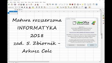 Matura 2018 - informatyka rozszerzona- zadanie 5 "Zbiornik" - calc / excel / libreoffice
