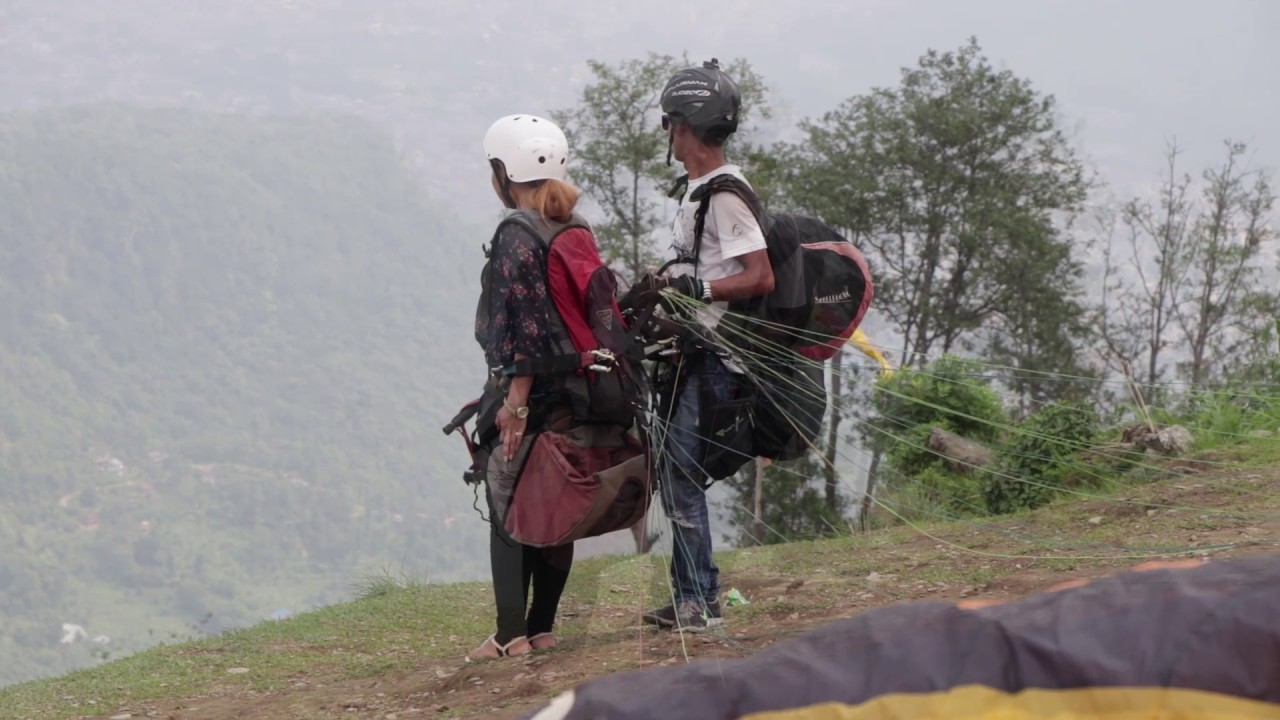 Paragliding From Sarankot Pokhara Nepal...