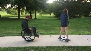 Wheelchair Hoverboard Synchronized Movement