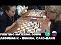 Reaching draw knight down | Gunina - Abdumalik | Caro-Kann defense