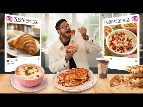 EATING VIRAL INSTAGRAM RECIPES FOR 24 HOURS 😅 I WASN'T READY FOR THIS NEW YEAR CHALLENGE!!!