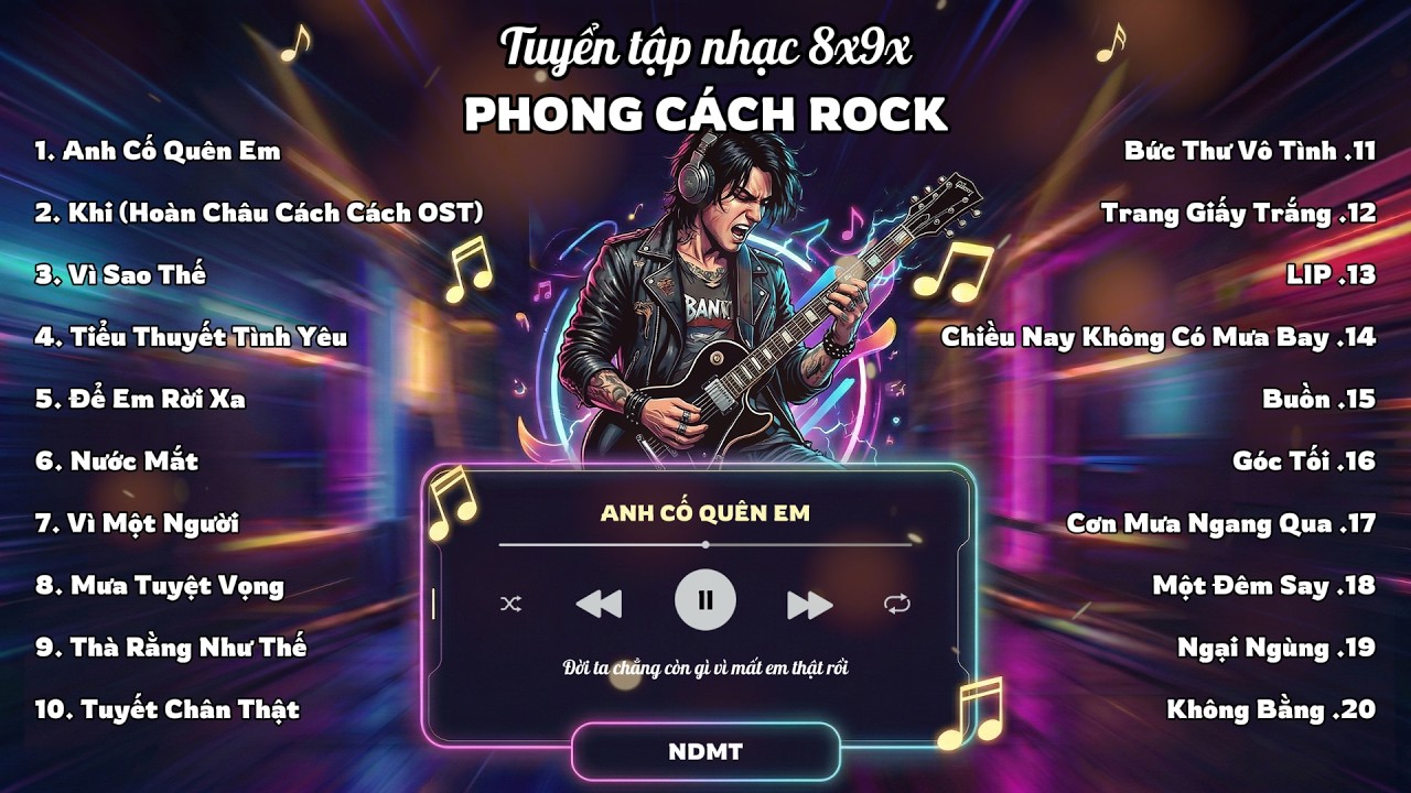 Tuyển Tập Nhạc 8x9x Hot Tiktok Phong Cách Rock| Anh Cố Quên Em, Vì Sao Thế, Khi