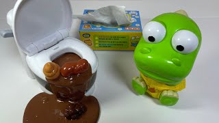 [Slime asmr]Pororo Potty Training Slime ASMR💩🚽 크롱 배변훈련 슬라임 만들기