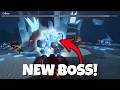 Defeating the *NEW* INSANELY DIFFICULT Ice Golem Boss in The Forge Roblox!