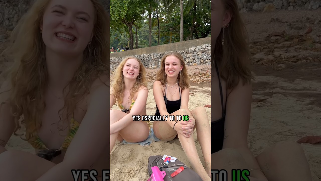 Cheerful Danish Girls Traveling in Thailand