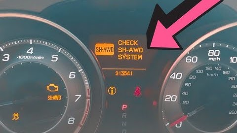 Quick Fix Acura Mdx "CHECK SH-AWD SYSTEM" Warning