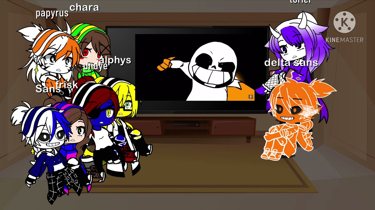 Undertale Reacts to Epic!Sans vs Delta!Sans(Gacha Club) 