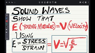 YOU MUST KNOW! Relationship Between Velocity, Density & Young's Modulus | Problem Solving