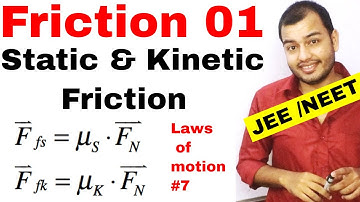 Class 11 chap 5 || Friction Force 01 ||Static and Kinetic Friction || Friction IIT JEE  /  NEET ||