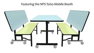 ToGo Mobile Table & Bench Cafeteria Booth by NPS #nps | Worthington Direct